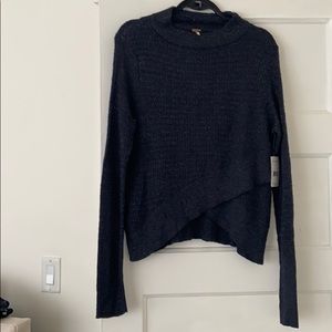 Navy long sleeve free people top